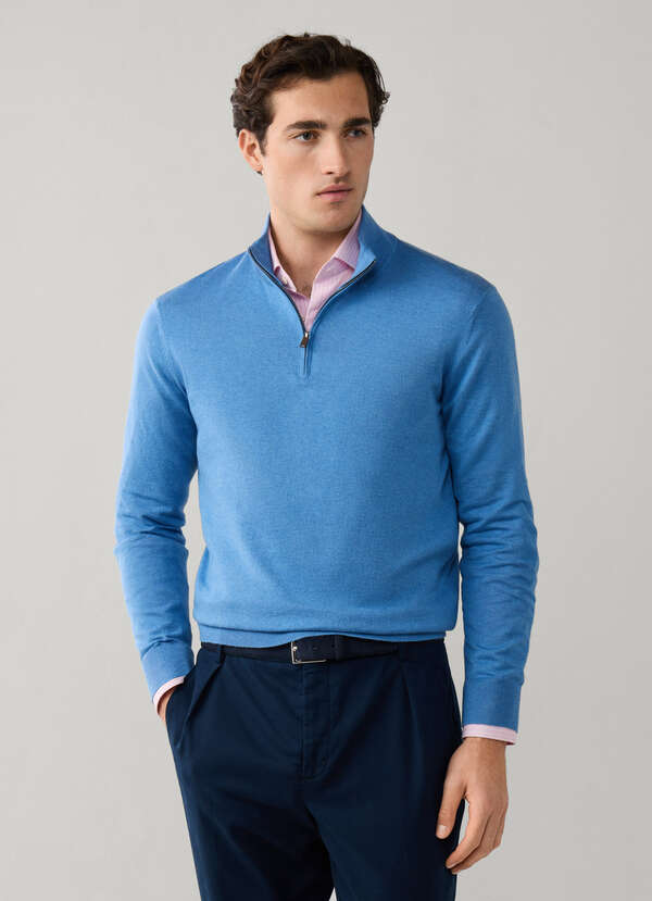 Cotton-Cashmere Quarter Zip Jumper Cotton-Cashmere Quarter Zip Jumper
