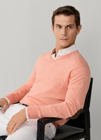 Cotton-Cashmere V-Neck Jumper