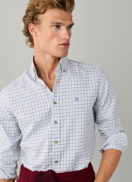 Tailored Fit Checked Flannel Shirt