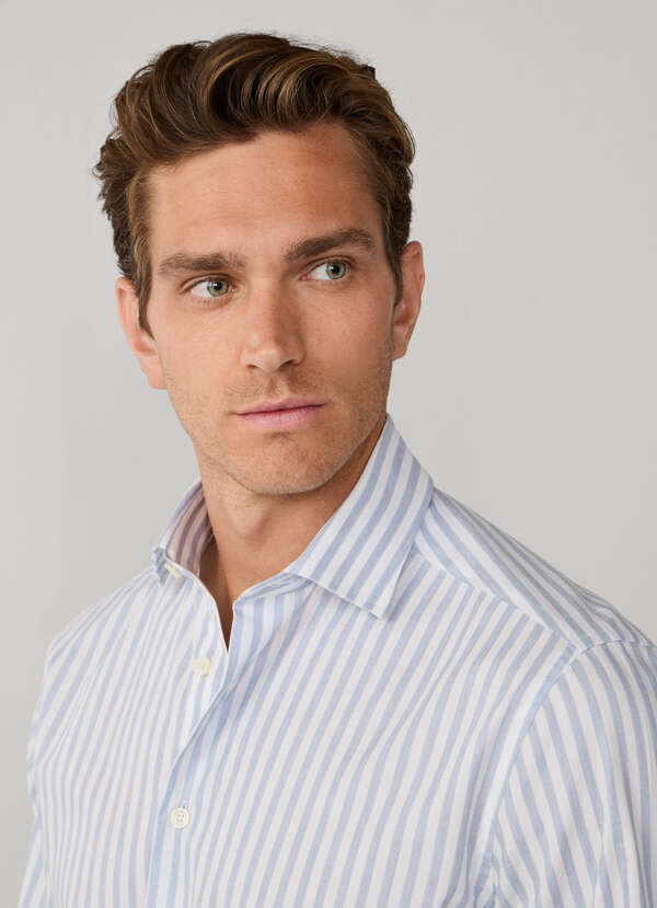 Tailored Fit Melange Stripe Shirt - 2 Tailored Fit Melange Stripe Shirt - 2