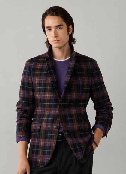 Wool Tartan Check Blazer - Woven in Britain