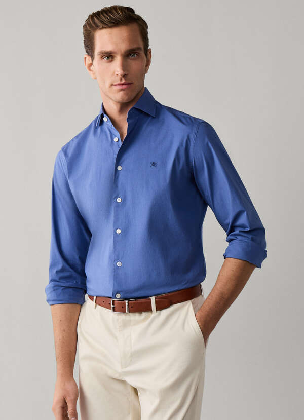 Tailored Fit Stretch Poplin Shirt
