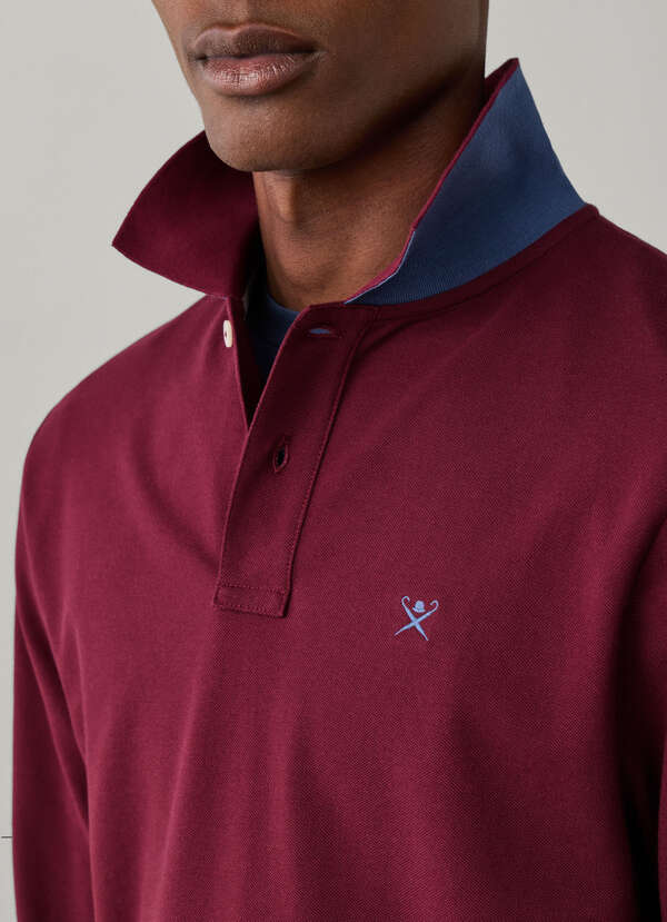 Slim Fit Long Sleeve Logo Polo - 2