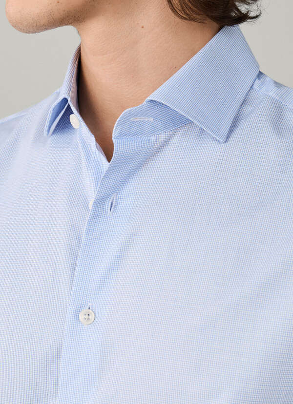Tailored Fit Formal Two Tone Check Shirt - 2