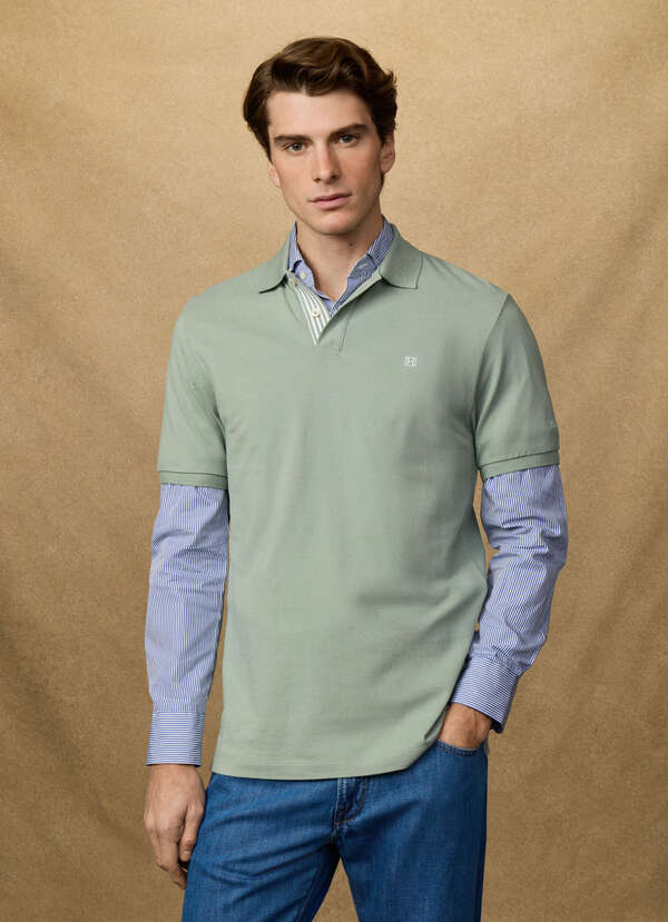 Classic Fit Short Sleeve Striped Trim Polo - 2