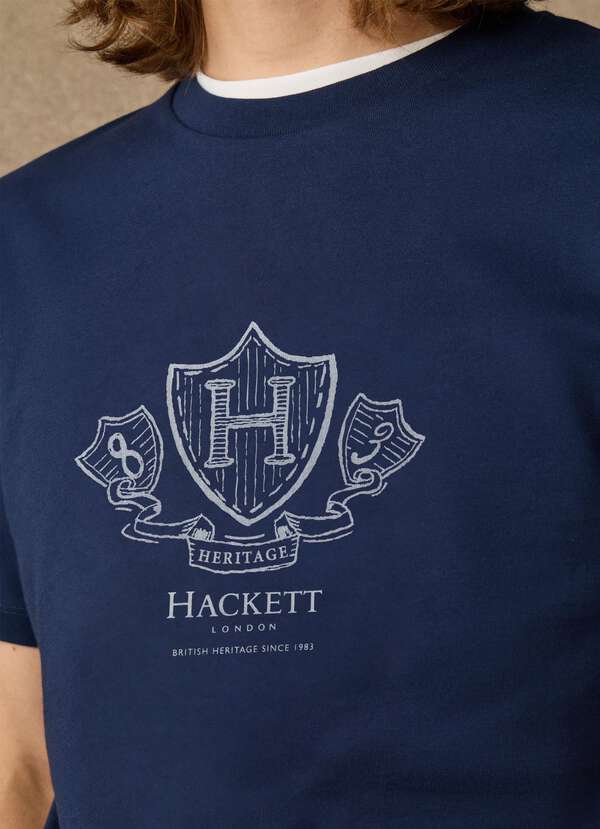 Classic Fit Branded Shield Graphic T-Shirt - 2