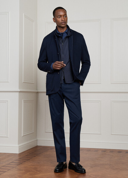 Classic Fit Stretch Cotton-Cashmere Trouser