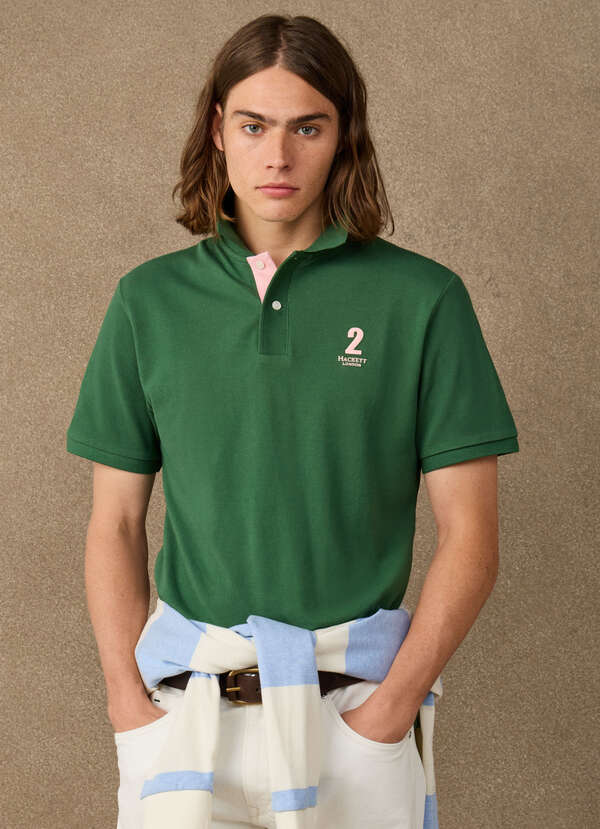 Classic Fit Short Sleeve Number Polo