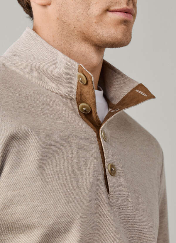 Travel Twill Cotton Half Button Sweat - 2 Travel Twill Cotton Half Button Sweat - 2