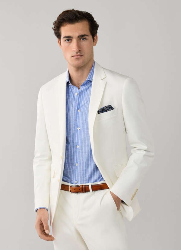 Stretch Cotton Silk Blazer Stretch Cotton Silk Blazer