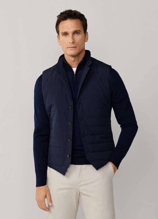 Sartorial Hybrid Knit Back Gilet - 2