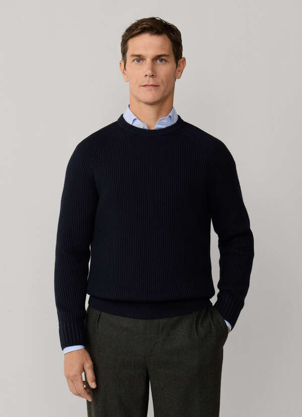 Ribbed Raglan Crew-Neck Jumper - 2
