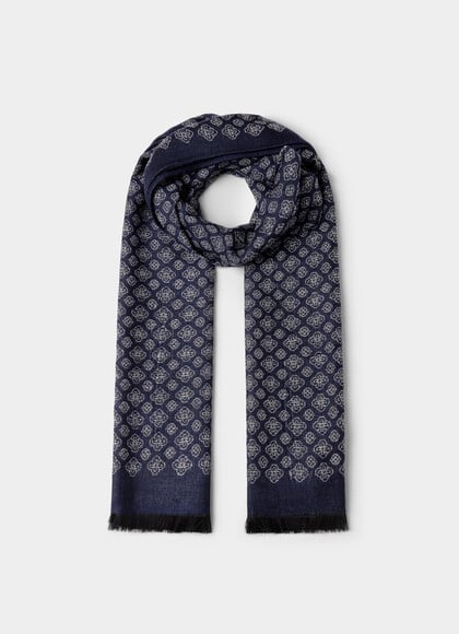 Cashmere Blend Tile Scarf - Made in Italy