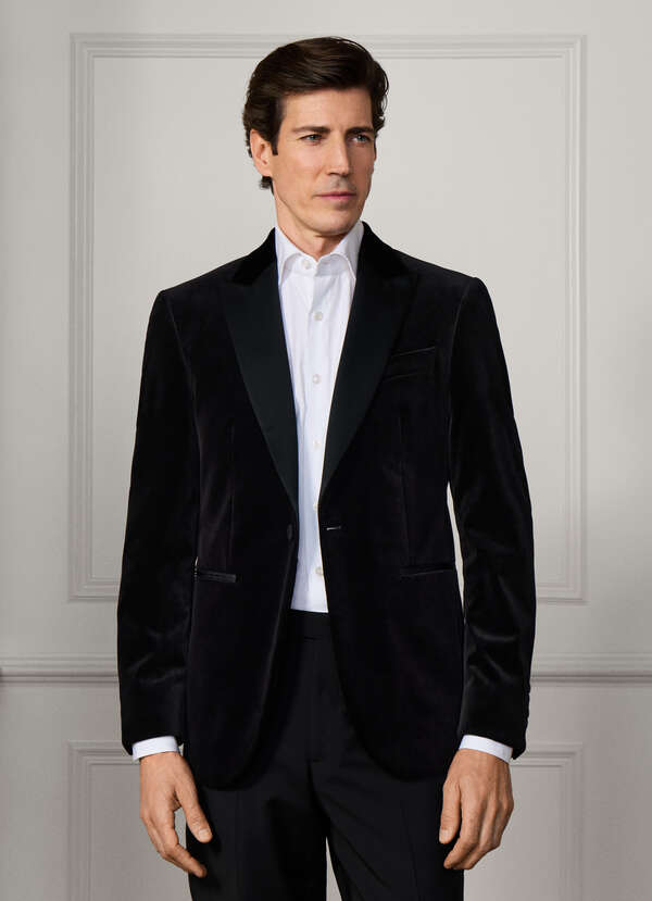 Peak Lapel Velvet Jacket - 2 Peak Lapel Velvet Jacket - 2