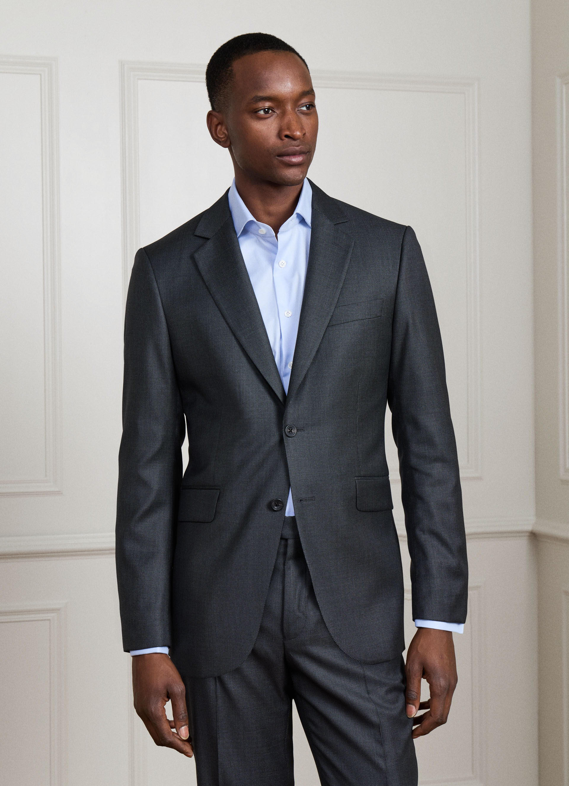 Wool Birdseye Suit - Woven In Italy | Hackett London
