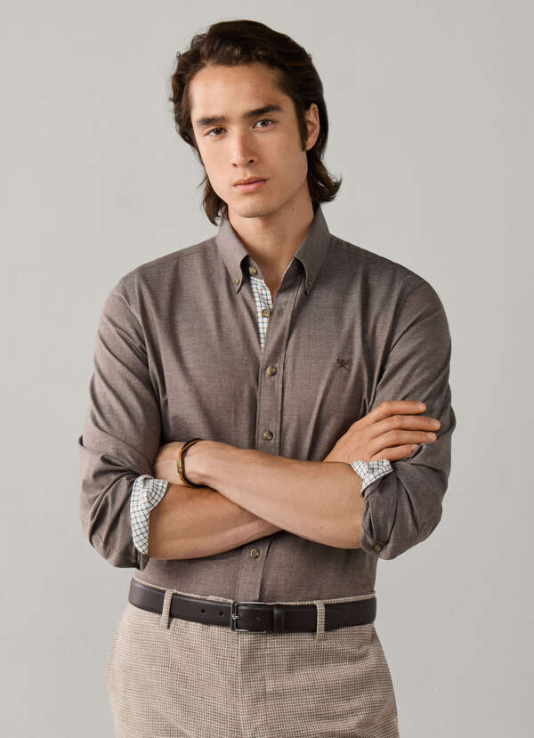 Tailored Fit Multi Trim Flannel Shirt Tailored Fit Multi Trim Flannel Shirt