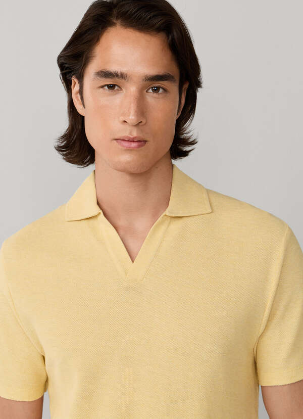 Classic Fit Short Sleeve Textured Knit Polo - 2