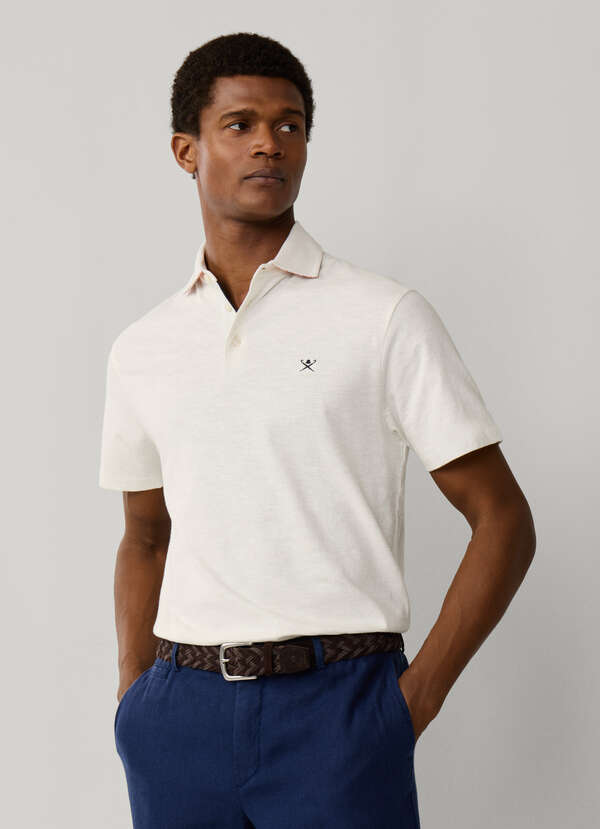 Classic Fit Short Sleeve Linen Trim Polo Classic Fit Short Sleeve Linen Trim Polo