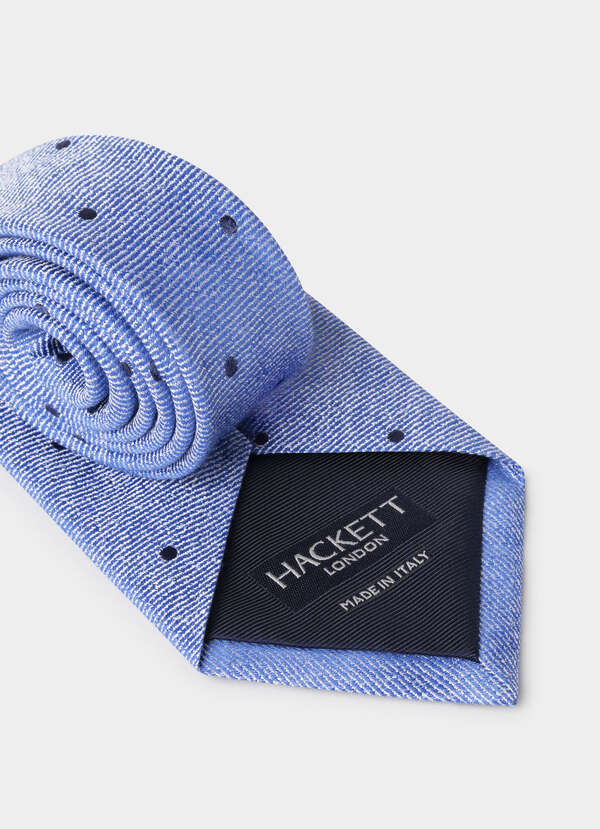 Dot Linen Silk Twill Tie - 2