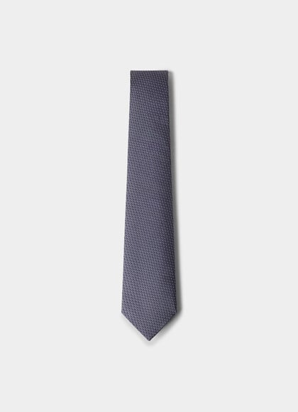 Silk Two Tone Dot Tie - Made in Italy