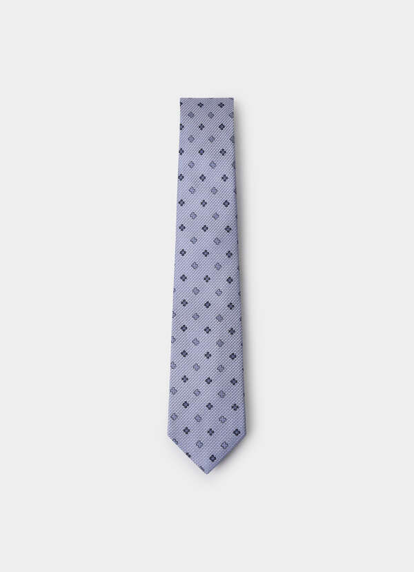 Geometric Flower Silk Tie