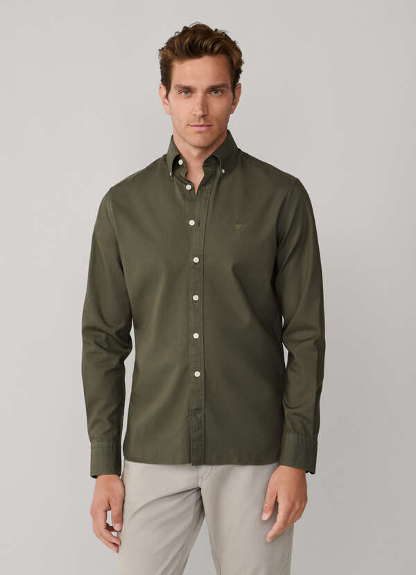 Tailored Fit Garment Dyed Oxford Shirt - 2 Tailored Fit Garment Dyed Oxford Shirt - 2