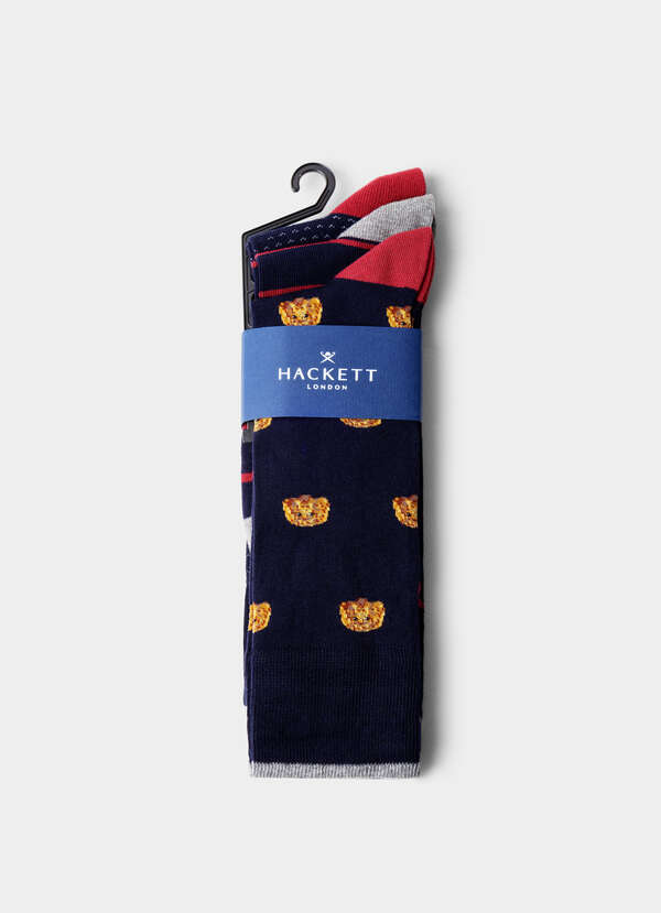 Three Pack Combed Cotton Harry Socks - 2
