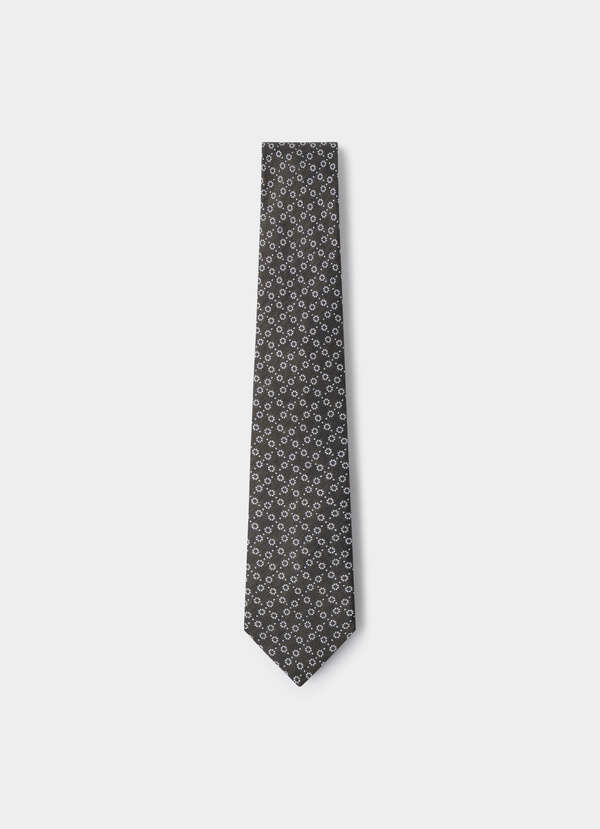 Natte Circle Dot Silk Linen Tie