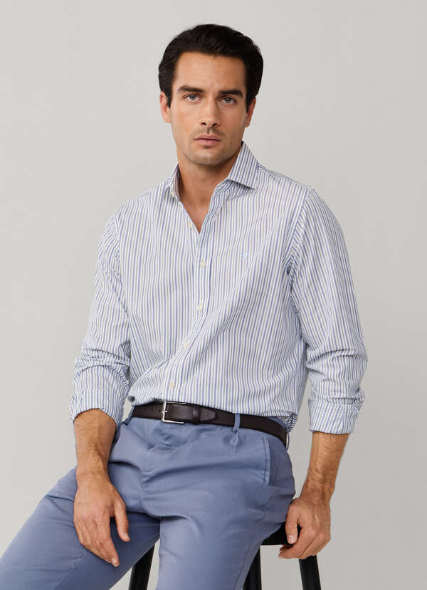 Classic Fit Regimental Stripe Shirt Classic Fit Regimental Stripe Shirt