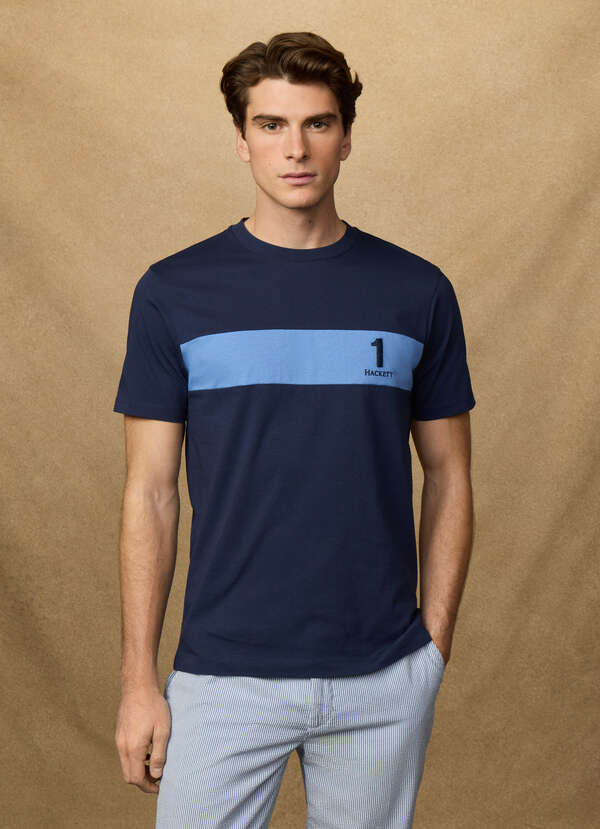 Classic Fit Short Sleeve Panel T-Shirt - 2 Classic Fit Short Sleeve Panel T-Shirt - 2