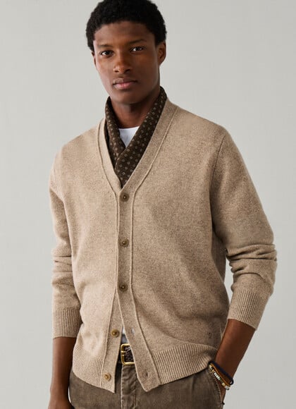 Lambswool Buttoned Cardigan