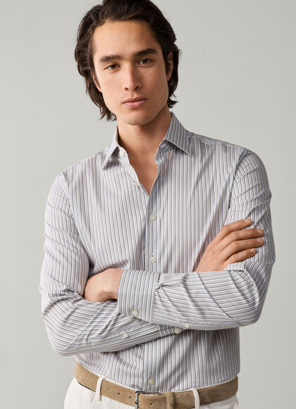 Classic Fit Trio Stripe Shirt
