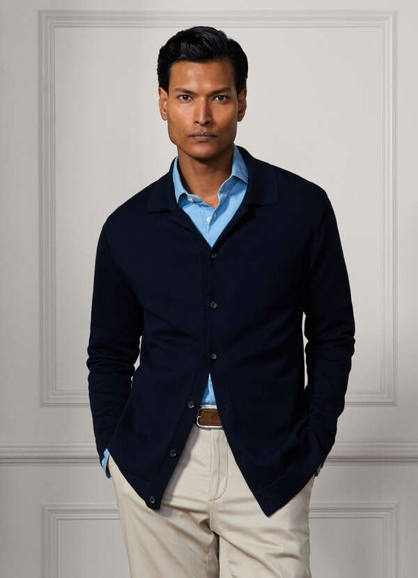 Cotton-Silk Knitted Overshirt - Woven In Italy Cotton-Silk Knitted Overshirt - Woven In Italy