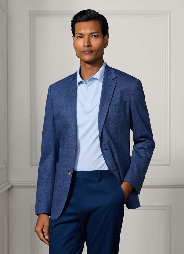 Cotton Knitted Glencheck Blazer - 2 Cotton Knitted Glencheck Blazer - 2