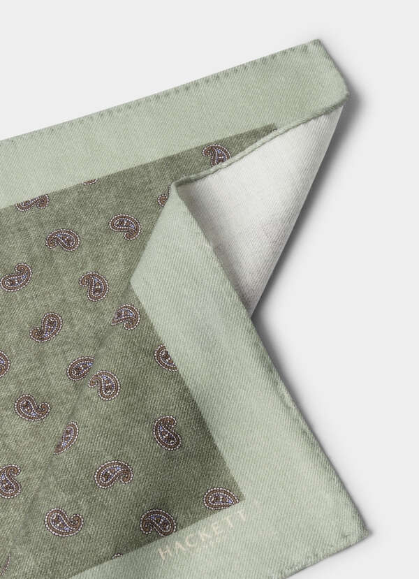 Paisley Wool Pocket Square - 2