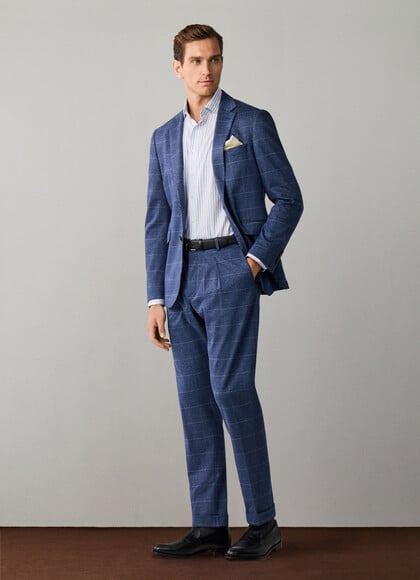 Regular Fit Travel Prince of Wales Trouser