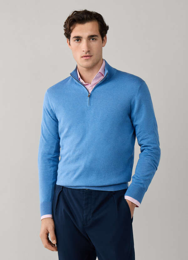 Cotton-Cashmere Quarter Zip Jumper - 2 Cotton-Cashmere Quarter Zip Jumper - 2
