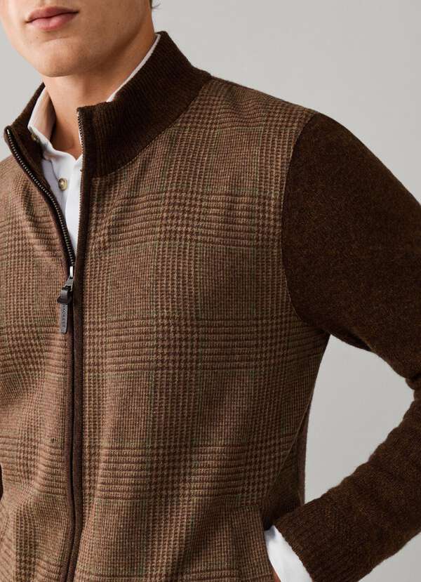 Wool Prince of Wales Hybrid Cardigan - 2