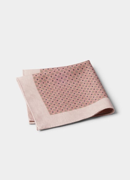 Floral Wool Pocket Square