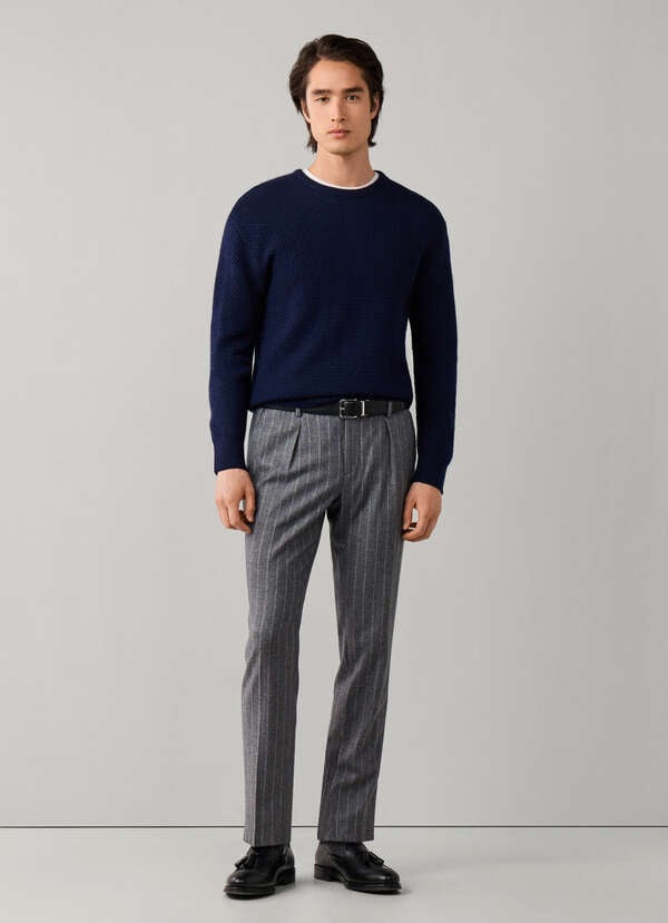 Relaxed Fit Regent Chalk Stripe Trousers - 2