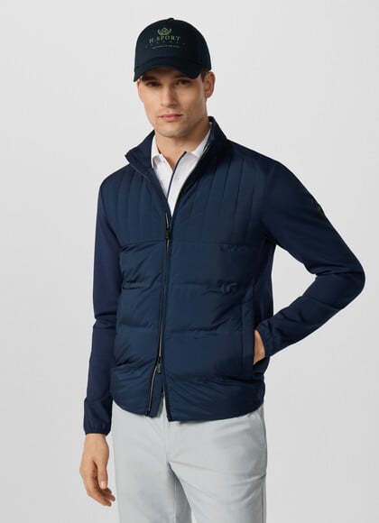 Quilted Hybrid Full Zip Sweat