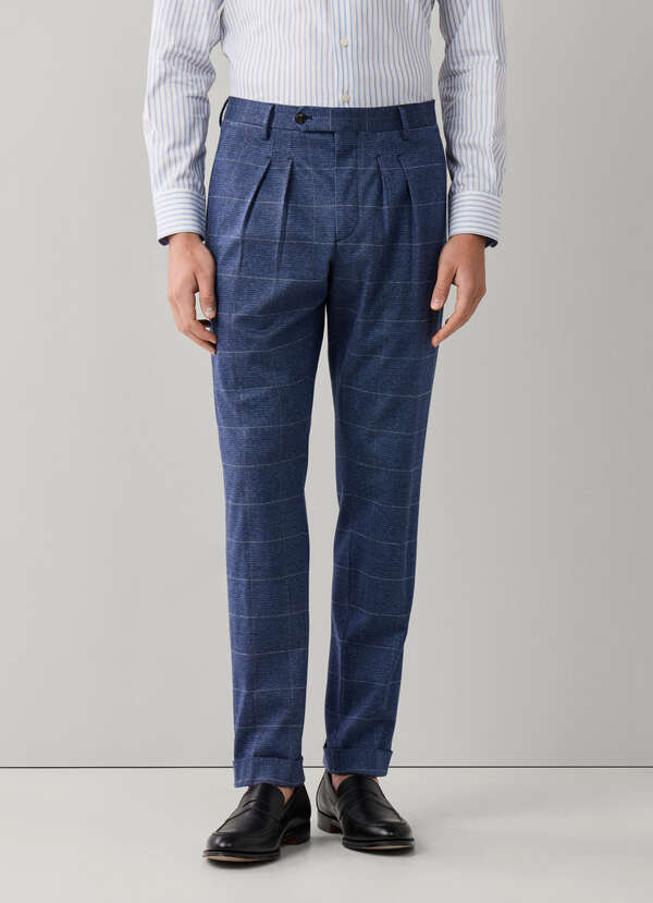 Regular Fit Travel Prince of Wales Trouser - 2