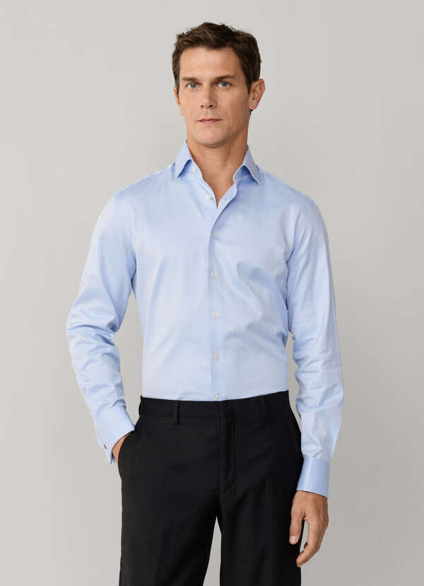 Tailored Fit Formal Herringbone Shirt - 2