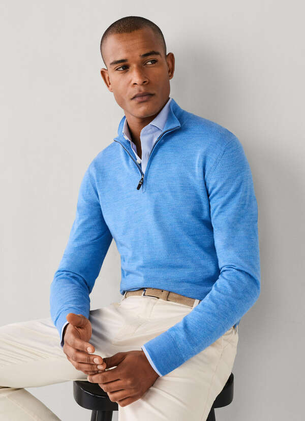 Merino Wool Quarter Zip Jumper Merino Wool Quarter Zip Jumper