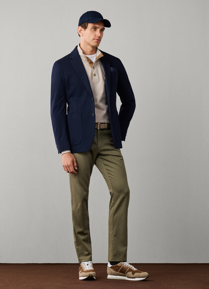 Pima Cotton Pique Travel Blazer