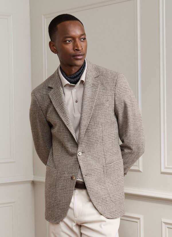 Wool Glencheck Blazer - Woven in Italy Wool Glencheck Blazer - Woven in Italy