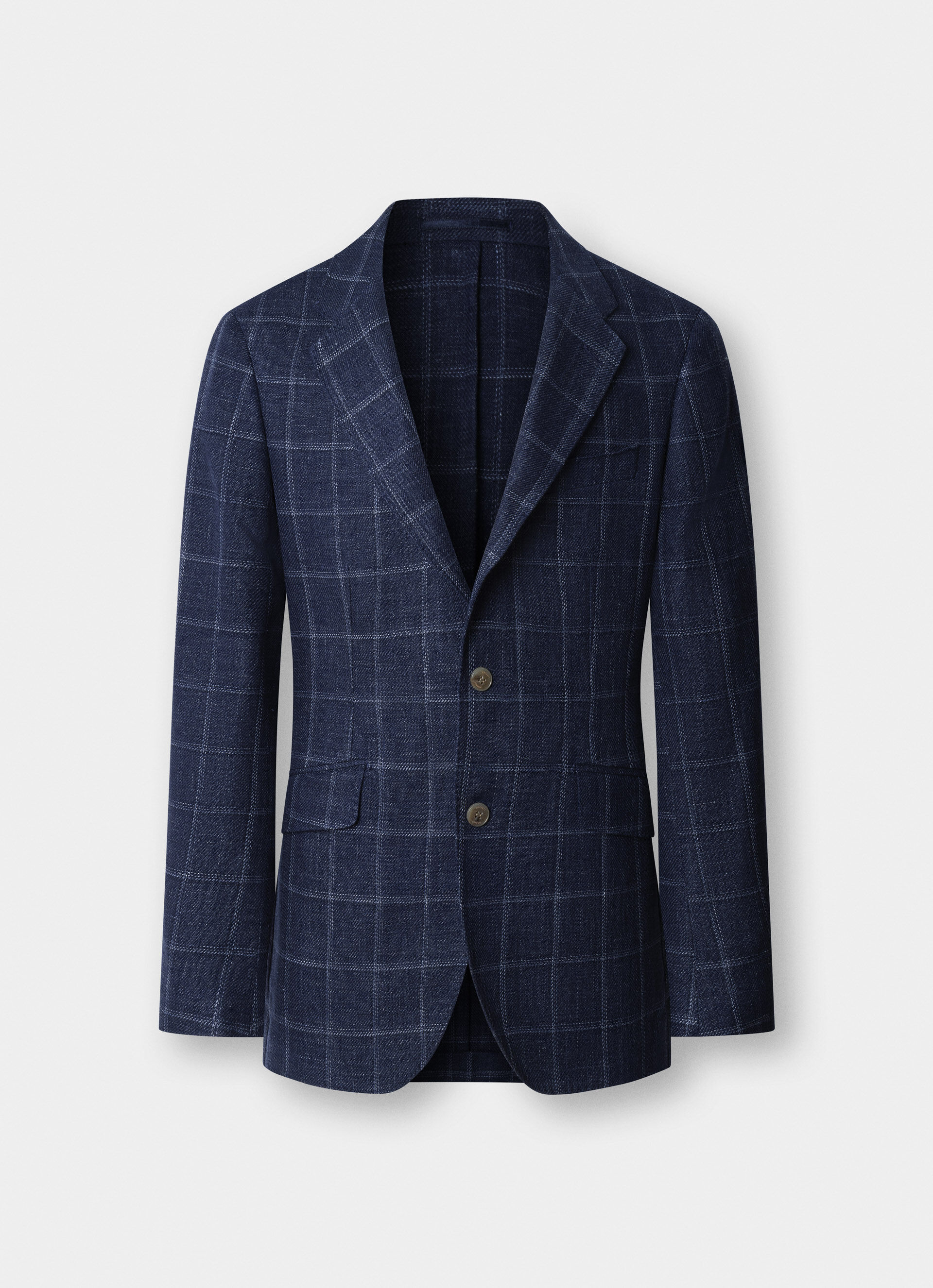 チェック柄ジャケット HACKETT ハケット ウール レディース - ネイビーブルー／チェック - ウールブレンドジャケット 1785 M ネイビー ジャケット・アウター