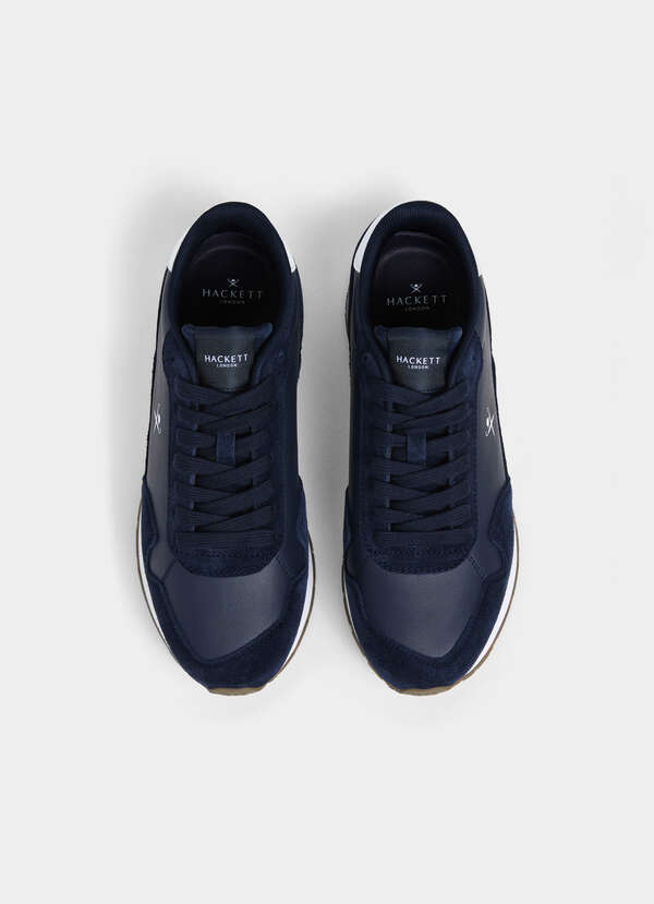 Vector Plain Leather and Suede Trainers - 2