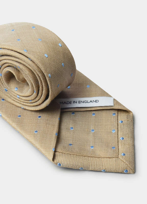 Silk-Linen Polka Dot Tie - 2 Silk-Linen Polka Dot Tie - 2