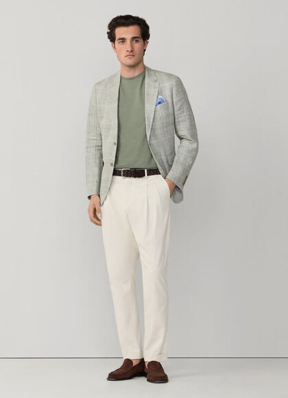 Regular Fit Double Pleat Chino